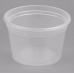 16 oz Microwavable Translucent Plastic Deli Container and Lid