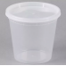 24 oz Microwavable Translucent Plastic Deli Container and Lid