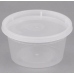 24 oz Microwavable Translucent Plastic Deli Container and Lid