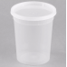 32 oz Microwavable Translucent Plastic Deli Container and Lid