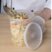32 oz Microwavable Translucent Plastic Deli Container and Lid