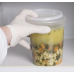 32 oz Microwavable Translucent Plastic Deli Container and Lid