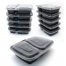 2 Compartment Rectangular Meal Prep Container