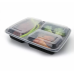 32oz Meal Prep Containers, 3 Compartment with Lids